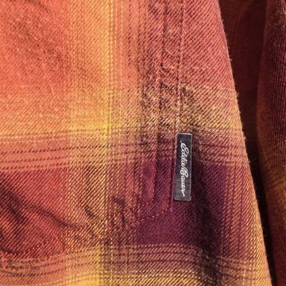 Eddie Bauer Classic Fit Flannel Shirt Mens 3XL Plaid Button Front Long Sleeve454 - Picture 3 of 7